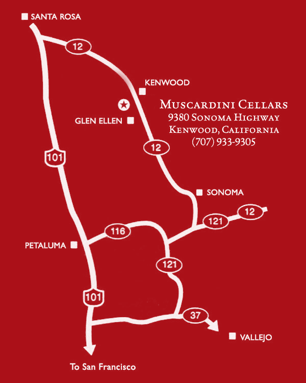 Muscardini Cellars Map